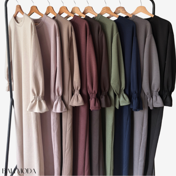 عباية سكوبا بأكمام مكشكشة