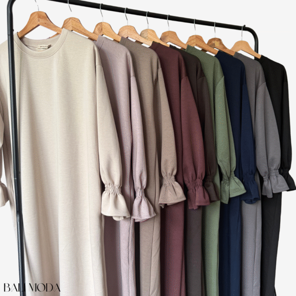 عباية سكوبا بأكمام مكشكشة