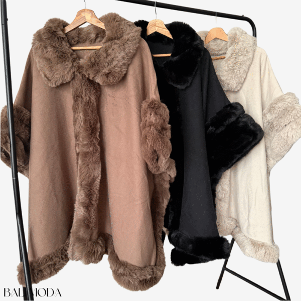 بونشو شتوي فاخر بحواف فرو