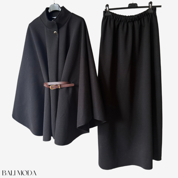 طقم كاب وتنورة كاشمير