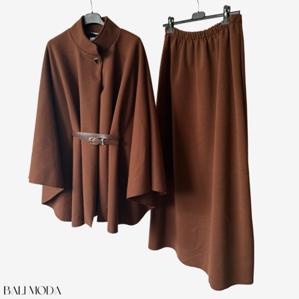 طقم كاب وتنورة كاشمير