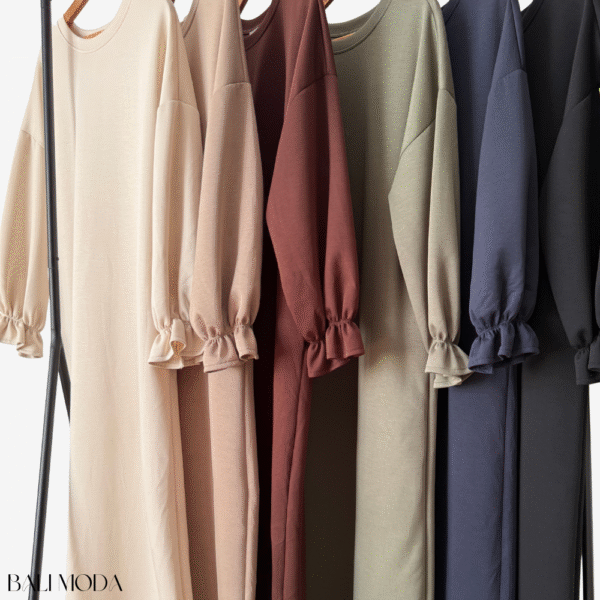 عباية سكوبا بأكمام مكشكشة