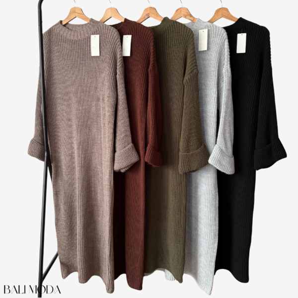 فستان طويل صوف