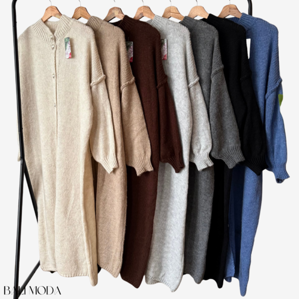 كارديغان طويل صوف