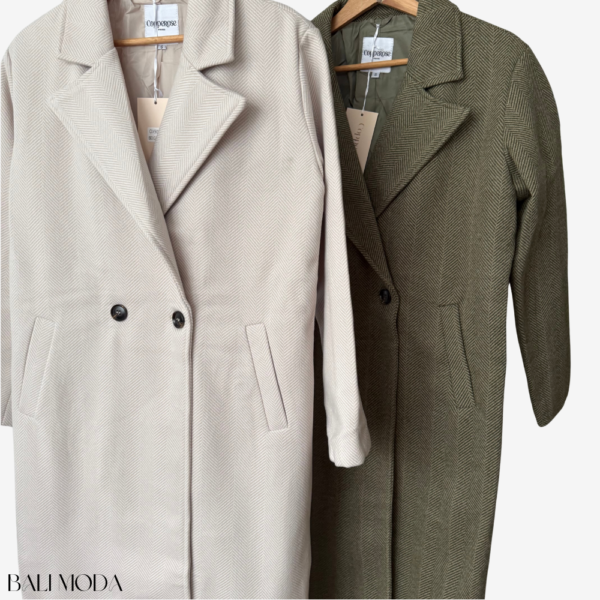 معطف طويل بكاشمير